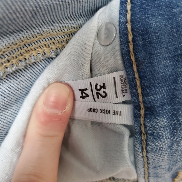 LOFT Kick Crop Flare Ankle Jeans Size 32 / 14 - Picture 9 of 16